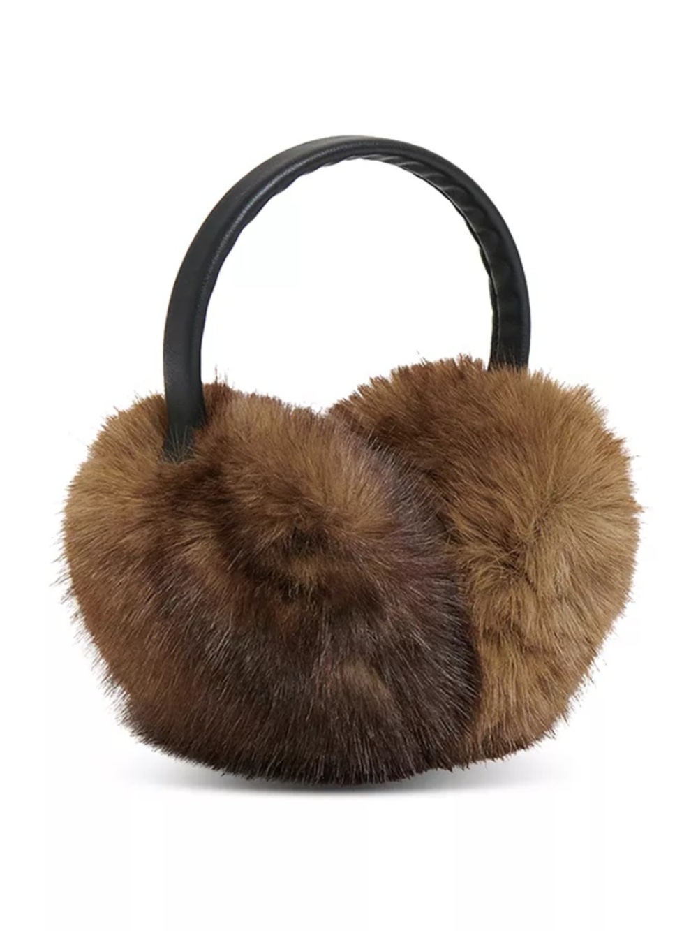 Apparis Esme Faux Fur Mink Ear Muffs NWT Brown